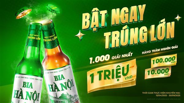 Bật nắp Bia Hà Nội Nhãn Xanh – Rinh quà tiền mặt cực dễ!