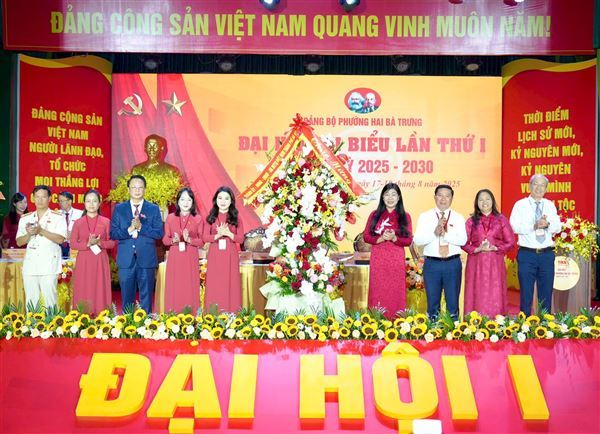 Đại hội đại biểu lần thứ I phường Hai Bà Trưng (TP. Hà Nội): Phấn đấu đến năm 2045 là phường phát triển bền vững, hiện đại