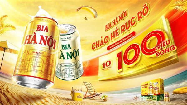 Trúng ngay 100 triệu đồng tiền mặt với chương trình khuyến mại “Chào hè rực rỡ” cùng Bia Hà Nội