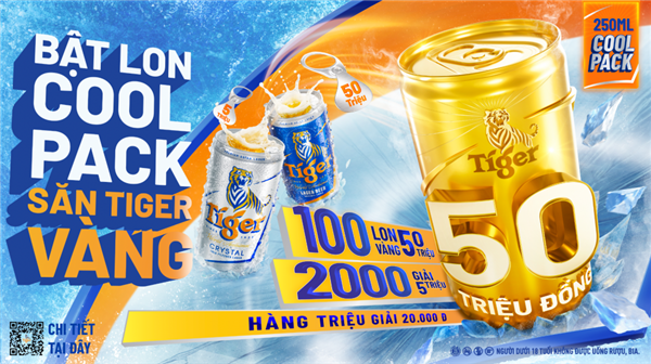 Tiger Beer bật tung sảng khoái mùa hè với hàng triệu giải thưởng hấp dẫn