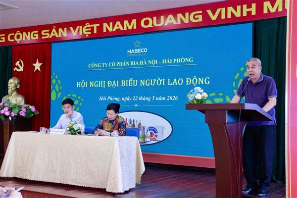 Công ty CP Bia Hà Nội - Hải Phòng tổ chức thành công Hội nghị Người lao động năm 2026